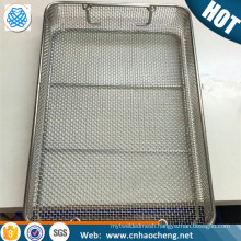 Customize 18/8 stainless steel wire mesh basket with lid